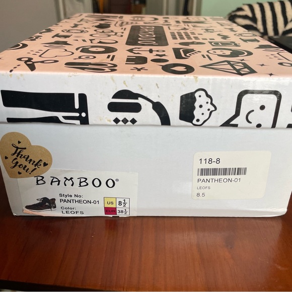 NIB Bamboo Leopard print high tops - Picture 5 of 5